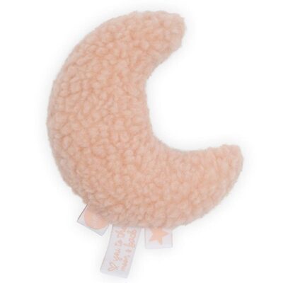Jollein grzechotka dla Niemowlaka miękka Księżyc MOON Pale Pink