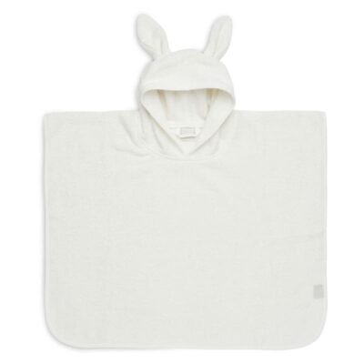 Jollein ponczo kąpielowe z kapturem 65x62 cm Króliczek RABBIT Ivory