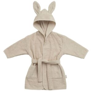 Szlafrok dziecięcy na basen Jollein z kapturem 3-4 lata Króliczek RABBIT FROTTE Nougat
