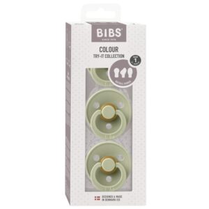 BIBS TRY-IT zestaw 3 szt smoczków niemowlęcych o różnych ustnikach SAGE