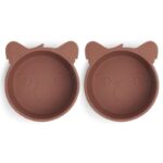 nuuroo miseczki silikonowe dla niemowlaka 2 szt Koala Mahogany