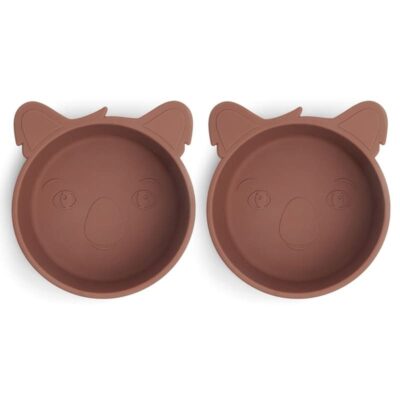nuuroo miseczki silikonowe dla niemowlaka 2 szt Koala Mahogany