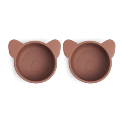 nuuroo silikonowe miseczki głębokie na przekąski 2 szt KOALA Mahogany
