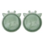 nuuroo silikonowe miseczki głębokie 2 szt GIRAF Light Green