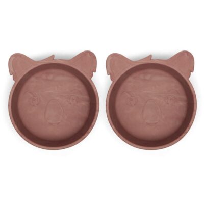 nuuroo silikonowe miseczki głębokie 2 szt KOALA Rosa Red