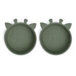 nuuroo silikonowe miseczki głębokie 2 szt GIRAF Dusty Green