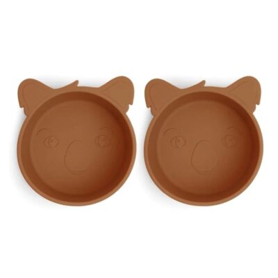 nuuroo silikonowe miseczki głębokie 2 szt KOALA Caramel Cafe