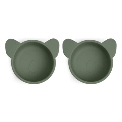 nuuroo silikonowe miseczki na przekąski 2 szt KOALA Dusty Green