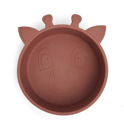 nuuroo silikonowa miseczka głęboka GIRAF Mahogany
