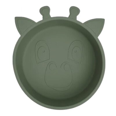 nuuroo silikonowa miseczka głęboka GIRAF Dusty Green