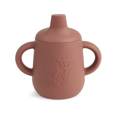 silikonowy kubek niekapek z przykrywką