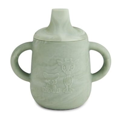 nuuroo silikonowy kubek niekapek z ustnikiem KOALA GIRAF Light Green