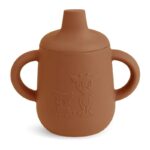 nuuroo silikonowy kubek niekapek z ustnikiem KOALA GIRAF Caramel Cafe
