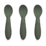 nuuroo łyżeczki silikonowe dla niemowlaka 3 szt Dusty Green