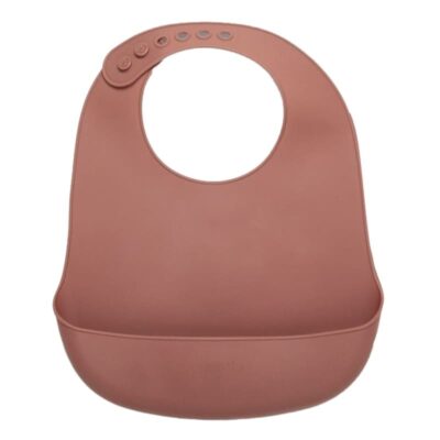 nuuroo śliniak silikonowy z kieszonką dla niemowlaka Mahogany