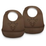 nuuroo śliniak silikonowy z kieszonką dla niemowlaka GIRAF Acron