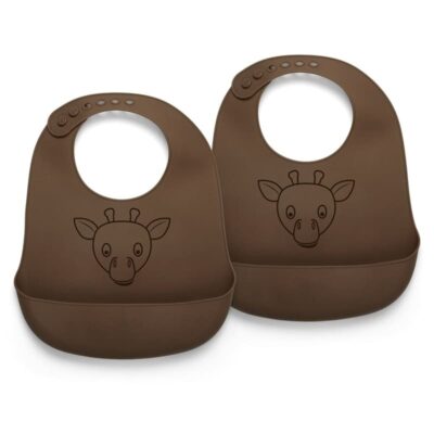 nuuroo śliniak silikonowy z kieszonką dla niemowlaka GIRAF Acron