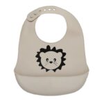 nuuroo śliniak silikonowy z kieszonką dla niemowlaka LION Cobblestone