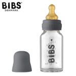 BIBS BABY GLASS BOTTLE IRON Antykolkowa Szklana Butelka dla Noworodka BIBS 110 ml