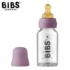 butelka do karmienia dla noworodka BIBS BABY GLASS BOTTLE MAUVE Antykolkowa Butelka Szklana dla Noworodków 110 ml