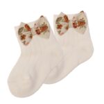 Hi Little One - skarpetki dla noworodka BOHO FLOPI Rose | 0-6 miesięcy | Pom Pom