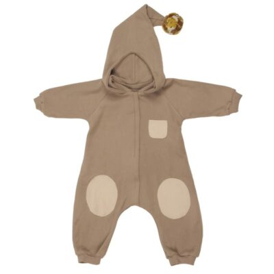 Hi Little One kombinezon całoroczny z kapturem TOG 2,0 OverSize BOHO Caffe Latte roz M Pom Pom