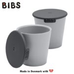 BIBS CUP SET CLOUD 2 kubeczki z pokrywkami do picia dla dzieci