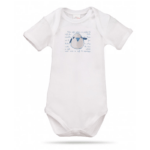 Lait Baby Organic Body Short Sleeve Tweet the Bird Blue 3 m+