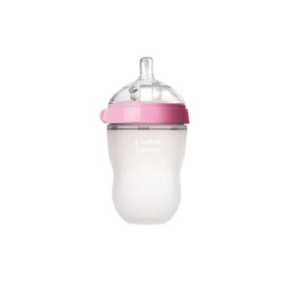 COMOTOMO - Antykolkowa Butelka silikonowa MOM'S BREAST 250 ml Pink BABY