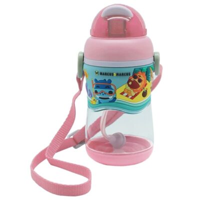 Marcus & Marcus butelka, bidon dla przedszkolaka z obciążoną słomką 3D 2w1 350 ml Pink Pokey