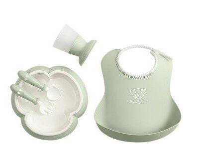 BABYBJORN - Zestaw obiadowy - Powder Green