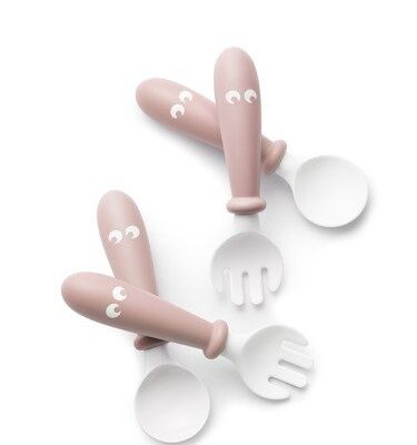 BABYBJORN - sztućce, 4 szt. Powder Pink