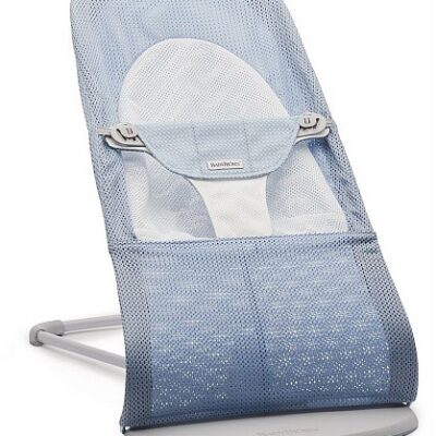 BABYBJORN - leżaczek BALANCE SOFT MESH - Niebieski/Biały