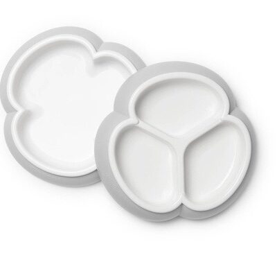 BABYBJORN - zestaw talerzy - Grey