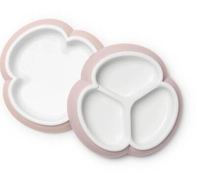 BABYBJORN - zestaw talerzy - Powder Pink