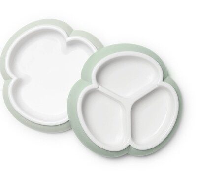 BABYBJORN - zestaw talerzy - Powder Green