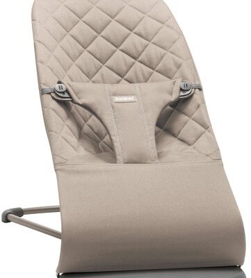 BABYBJORN - leżaczek BLISS Woven, Piaskowoszary