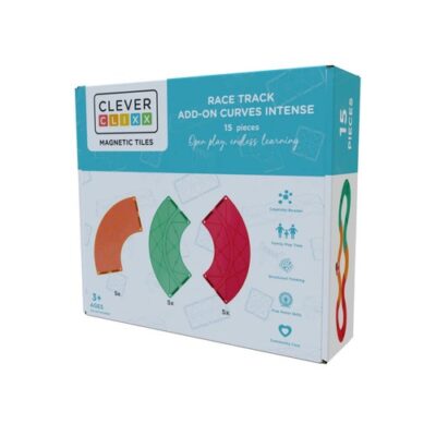 Cleverclixx - tor Klocki magnetyczne Race Track Add-on Curves Intense - 15 el.