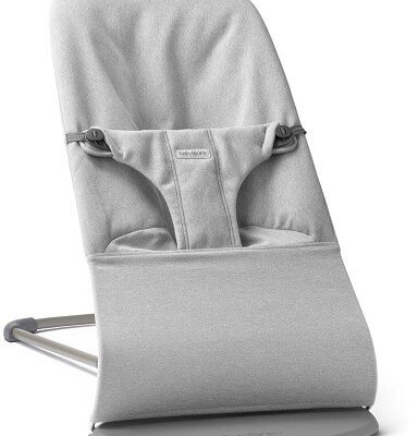 BABYBJORN - leżaczek BLISS WOVEN - Jasny szary melanż