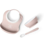 BABYBJORN - Zestaw do karmienia 3 szt. - Powder Pink