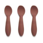 nuuroo łyżeczki silikonowe dla niemowlaka 3 szt Mahogany