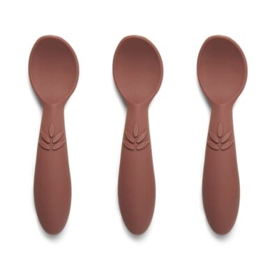 nuuroo łyżeczki silikonowe dla niemowlaka 3 szt Mahogany